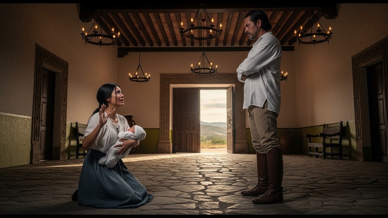 Ella cayó de rodillas ante el hacendado: “Finge ser el padre de mi hijo”…pero él confesó un secreto.