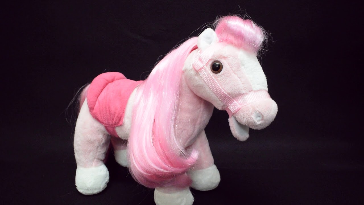 Pony ポニー Horse ホース 音声付きぬいぐるみ ピンク ホワイト 高さ約30cm Youtube