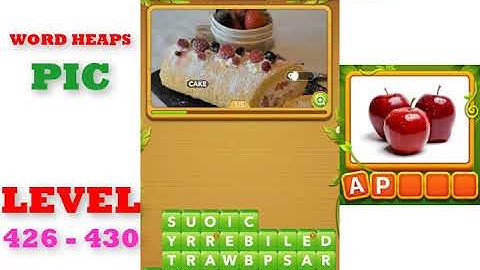 Word Heaps: Pic Puzzle Level 426 - 430 | All Answers | Walkthrough