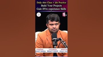 Daily 3hrs Class + 1hr PracticeBuild Your ProjectsGain 3Yrs experience Skills | Codegnan |