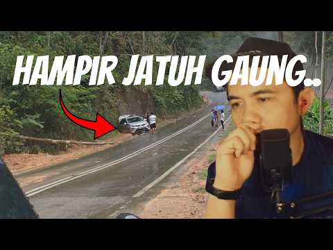 HAMPIR JATUH GAUNG KERETA NYA! #reaction #seram