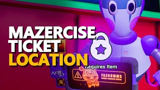 Mazercise Ticket Location FNAF Required Item Pass