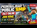 LIVE Minecraft Public SMP 24/7 | Java + Bedrock | Join Now