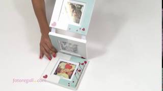 Cornice Foto Tre Riquadri Bianco Celeste screenshot 1