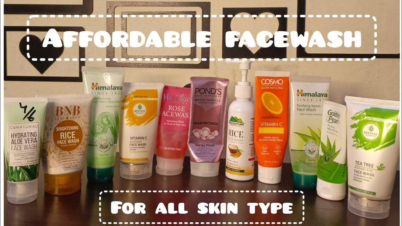10  affordable facewash for all skin type/budget Friendly skincare /affordable cleaners