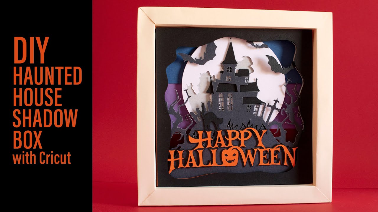 Halloween Haunted House Shadow Box Assembly Tutorial and Template YouTube