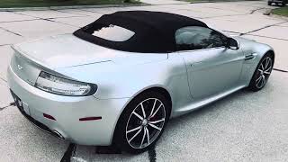 2012 ASTON MARTIN VANTAGE V8 ROADSTER CONVERTIBLE TOP UP WALK AROUND VIDEO
