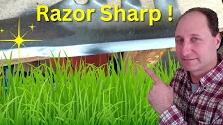 How to Sharpen Lawnmower Blades with a FILE  VERY EASY!