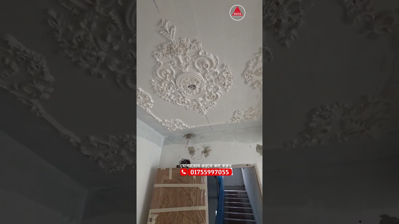 Premium Victorian Gypsum Decoration in Italy Expatriate Tipu Bhai's Flat | Nova Gypsum #shorts