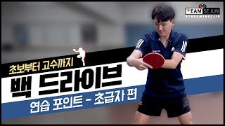 [Sejun TTC] Backhand Top Spin - Practice for table tennis beginners