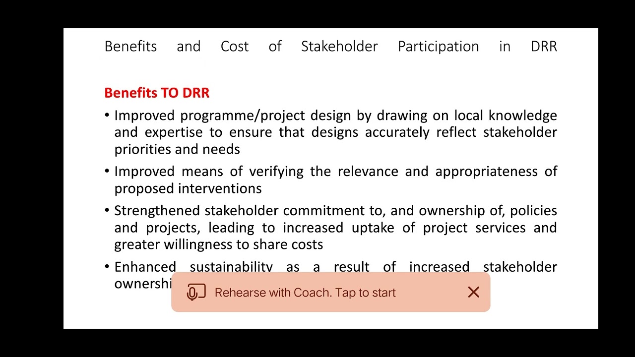 KTU S5 DISASTER MANAGEMENT, MODULE 4, STAKEHOLDER PARTICIPATION