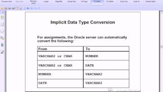 13 Oracle Database   Data Type Conversion Explicit and Implicit   To Number   To Char   To Date