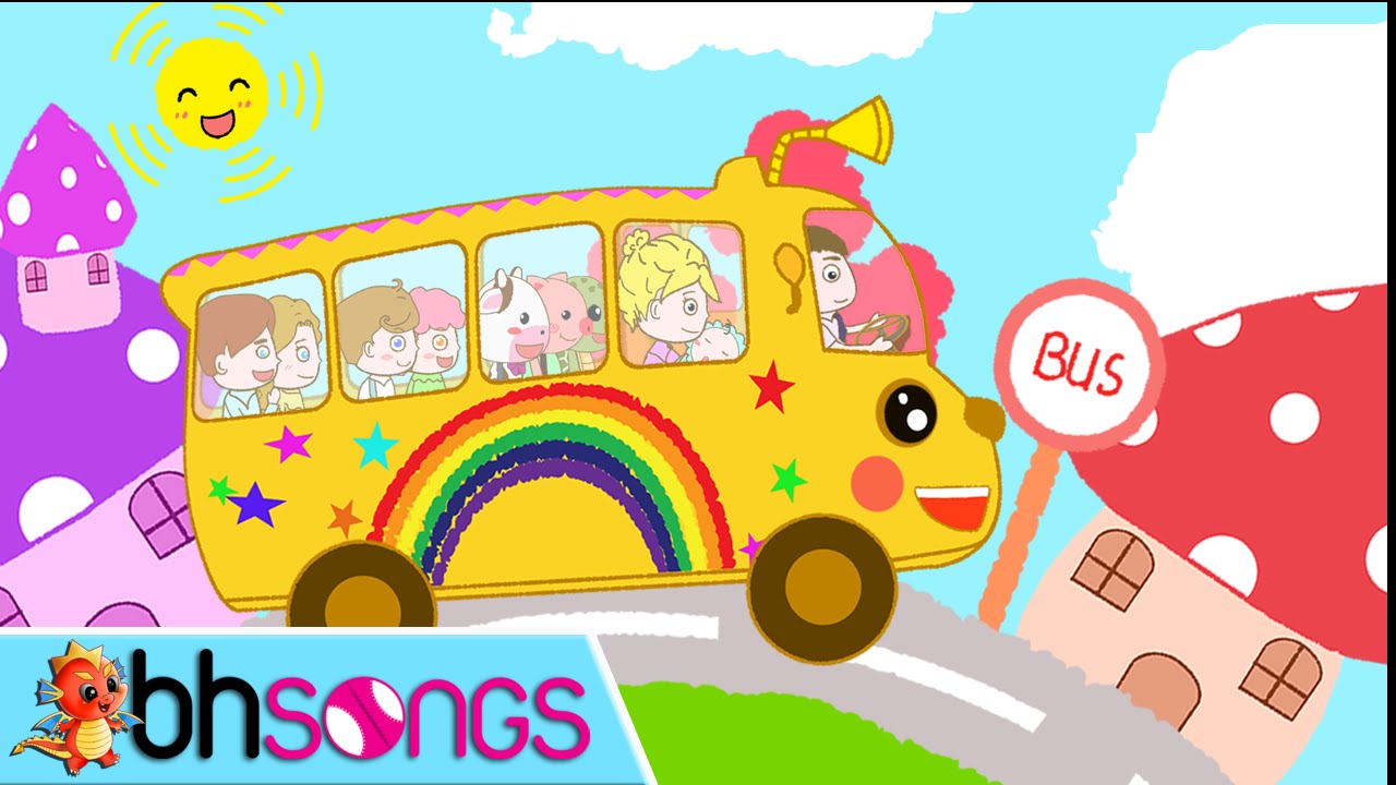 Wheels On the Bus lyrics song with lead vocal | Nursery Rhymes TV | Ultra HD 4K Music Video
