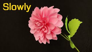 ABC TV | How To Make Dahlia Paper Flower (Slowly) - Craft Tutorial