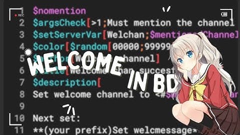 Welcome command - Bot Designer For Discord,, TUTORIAL