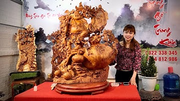 Di lặc cửu phúc gỗ chun sụn hương hàng nghệ nhân đục quá đẹp ạ