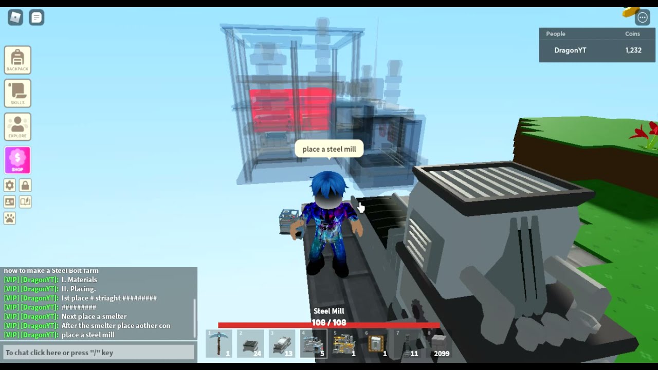 How to make a steel bolt farm in Islands Roblox! YouTube