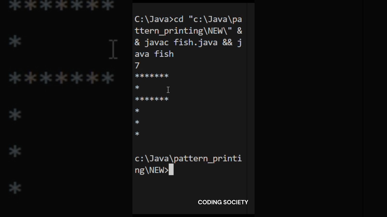 pattern printing in Java #shorts #java #programming - YouTube