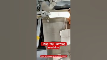 Hang tag stringing machine