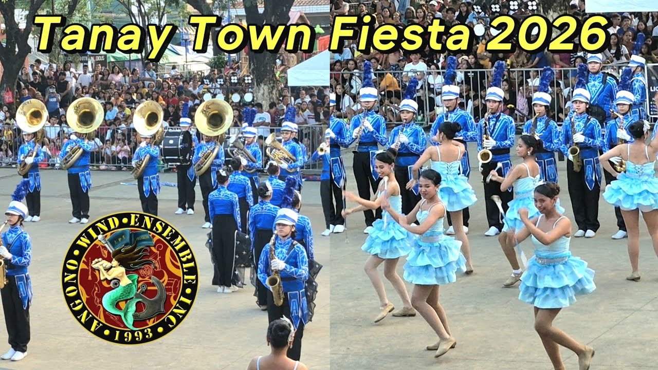 Angono Wind Ensemble | Tanay Town Fiesta 2026 | Drill & Group Majorettes Presentation 