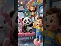 🚍 Wheels on the Bus | Baby Goozy's Rainbow Bus Adventure 🌈#NurseryRhymes #KidsSongs #BabySongs
