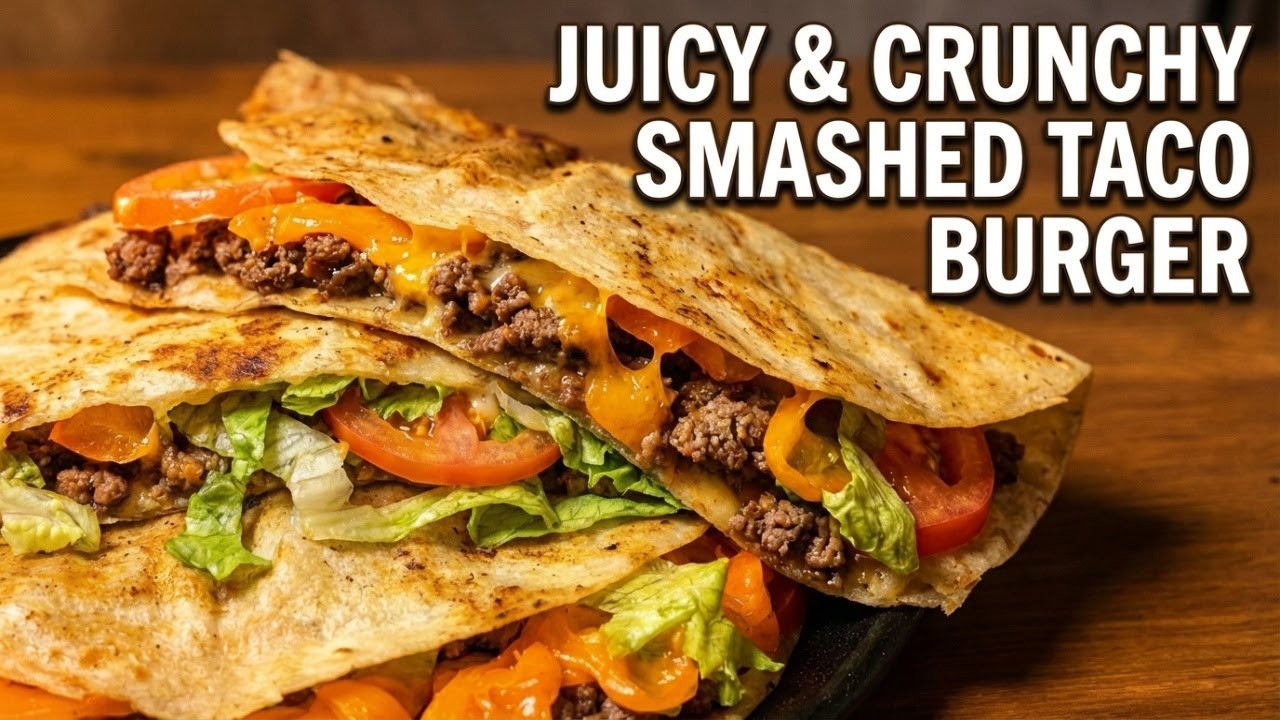 Smashed taco burger that tastes better than fast food!
