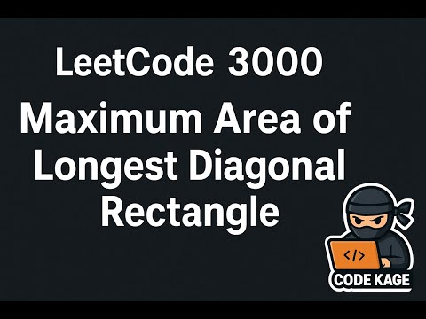 LeetCode 3000 | Maximum Area of Longest Diagonal Rectangle | Java (Hindi)