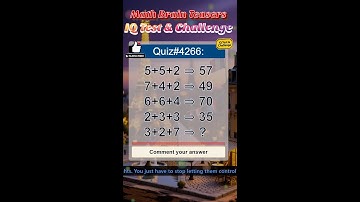 Math Brain Teasers: IQ Test & Challenge 4266 #mathquiz #mathpuzzle