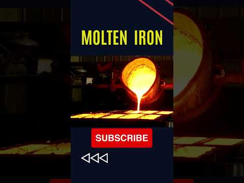 Making of Steel | Molten Iron in foundry😯💯 #shorts #steel #iron