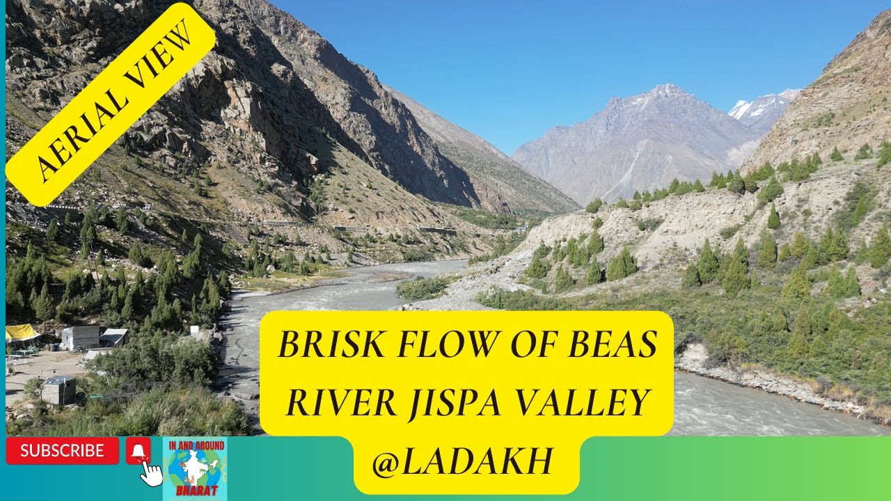 Witnessing the brisk flow of Beas River @Jispa #ladakh #jispa #river # ...