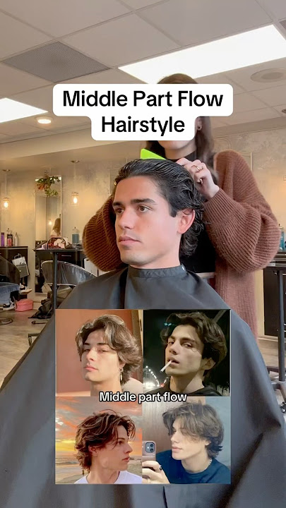 How to get the middle part flow hairstyle 💇🏻
