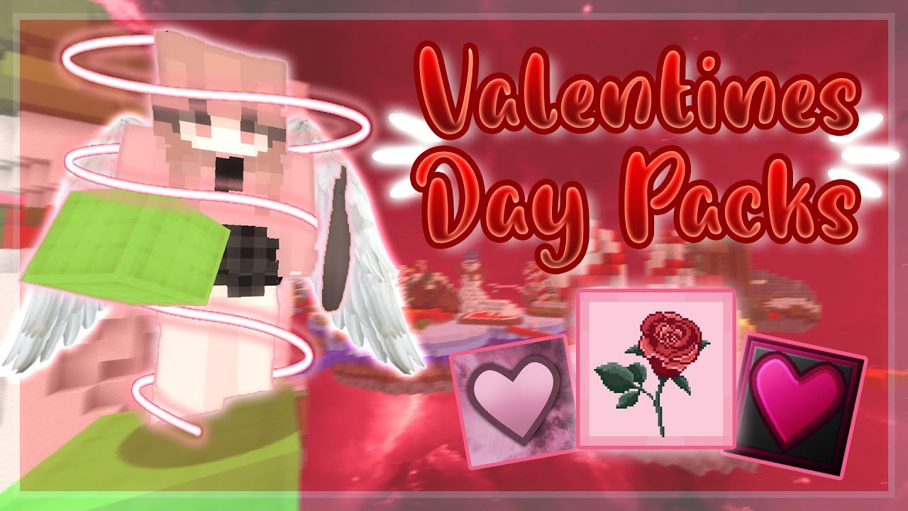 Bedwars with Valentines Day Texture Packs | Solo Bedwars Commentary ...