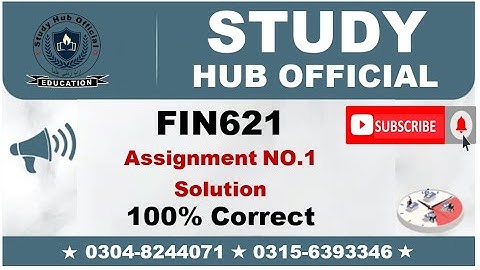 FIN621 Assignment 1 Solution Fall 2022, FIN621 Assignment 1 solution 2022, FIN621 assig 1 solution