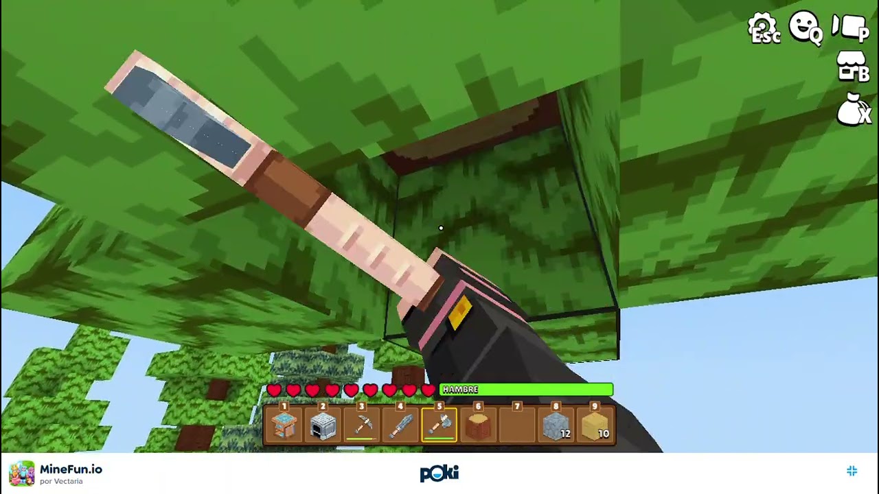 Juego el modo supervivencia de Minefun.io - parte1 (sin audio)