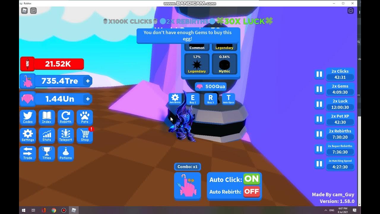 I Found the all secret pet location in Candy Clicking simulator YouTube