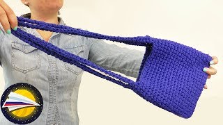 Пляжная сумка крючком | Простой способ вязания для начинающих | Вяжем летнюю сумку Пляжная сумка крючком | Простой способ вязания для начинающих | Вяжем летнюю сумку