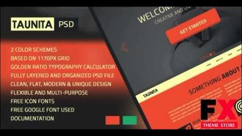 Preview Taunita - One Page Portfolio Parallax PSD Template T