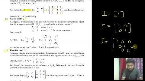 Class xii matrices and ncert exercise 3.1 (Introduction)