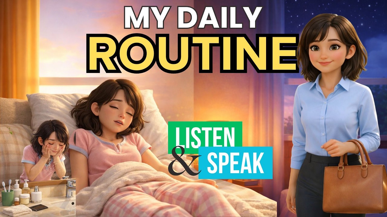 My REAL Daily Routine | Slow English Listening Practice (A1–A2)