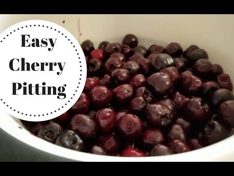 Easy Cherry Pitting Method | Freezer Prepping | Saving Money