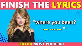 Finish The Lyrics | 35 Most Popular Songs Music Quiz 🎵 2010-2024