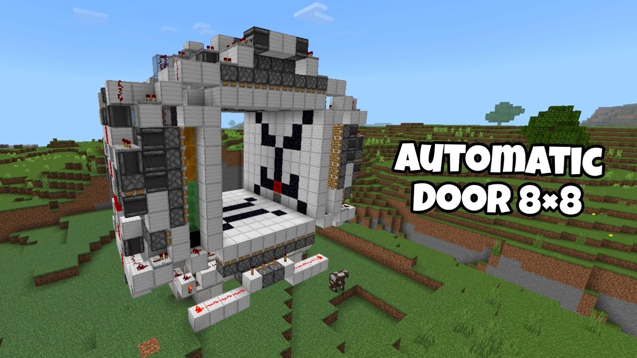 Automatic Minecraft Door 8×8 | Minecraft Redstone Builds | - YouTube