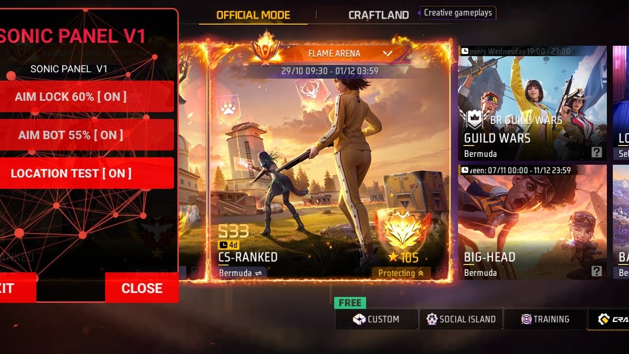 AUTO AIM BOT + LOCATION⚡SONIC PANEL☠️ MACRO AIMBOT  REGEDIT🔥ANTI BAN - SONIC PANEL V1