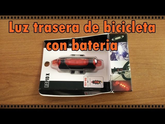 Luz trasera de bicicleta con bateria - YouTube