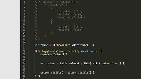 jQuery Data Tables plugin in 7 minutes