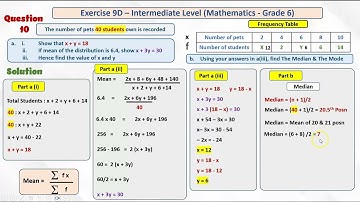 Question 10, Exercise 9D, Intermediate Mathematics, Grade 6, APS&CS