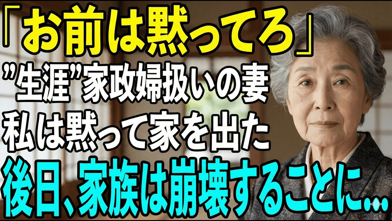夫の暴言で妻が去った。公開映像が家族の運命を壊した。