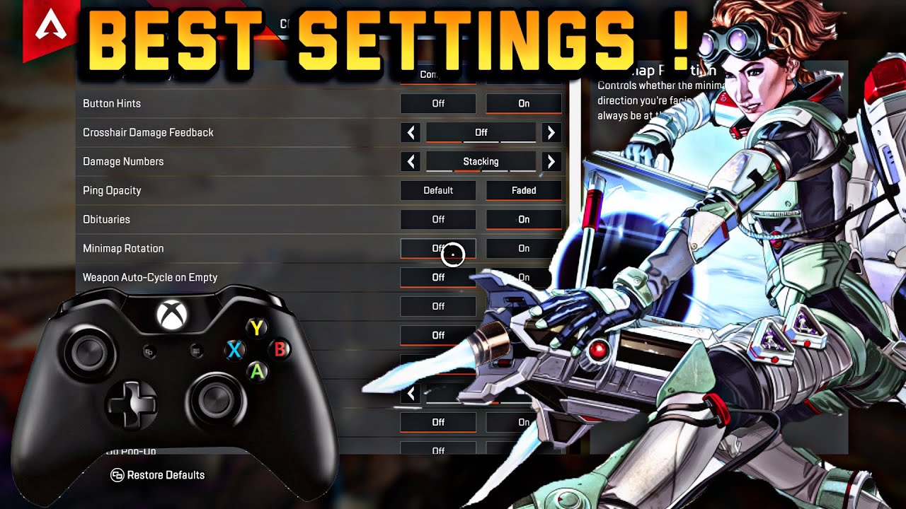 BEST SETTINGS/BUTTON LAYOUT FOR EVERYONE ( APEX LEGENDS) - YouTube
