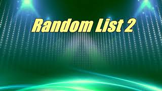 Random List 2