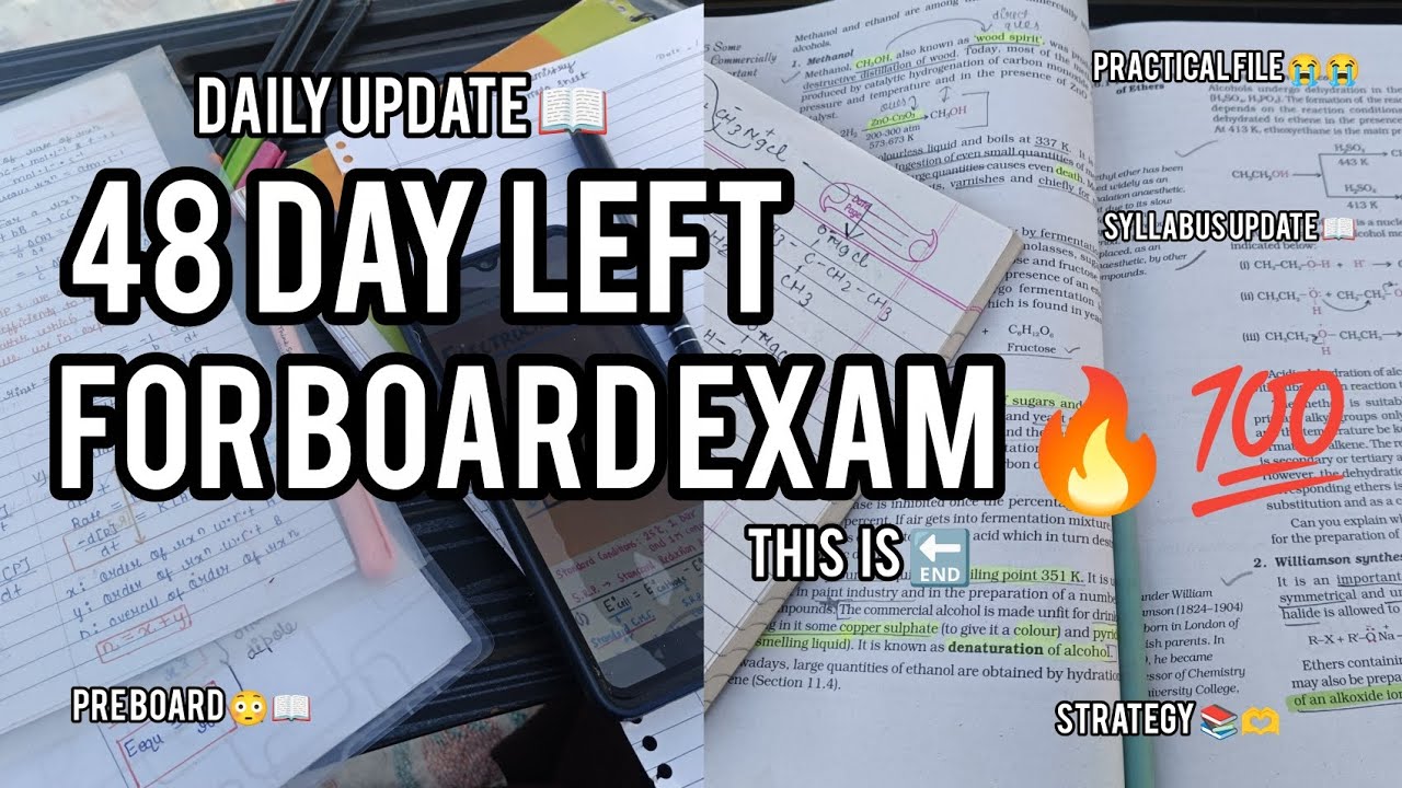 Only 48 day left ⬅️ board exam 🔥💯 study vlog 📚😭 
